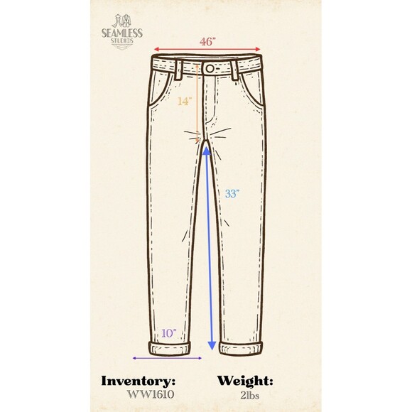 Member's Property Men's W46 x L33 Dark Green Relaxed Baggy Denim Jeans Y2K - Picture 6 of 6